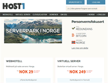 Tablet Screenshot of host1.no